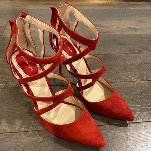 ZARA suede strappy heel